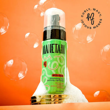 MANETAIN Hair Mousse 150ml for Dry, Frizzy Hair | Volumizing & Curl Defining Mousse for All Hair Types | Lightweight Formula for Medium Hold | Frizz Control & Improved Texture | Vegan & Cruelty-Free